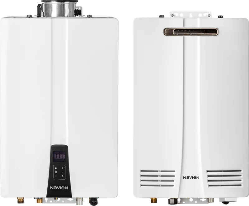 Navien NHW-A, non-condensing tankless water heater with built-in recirculation
